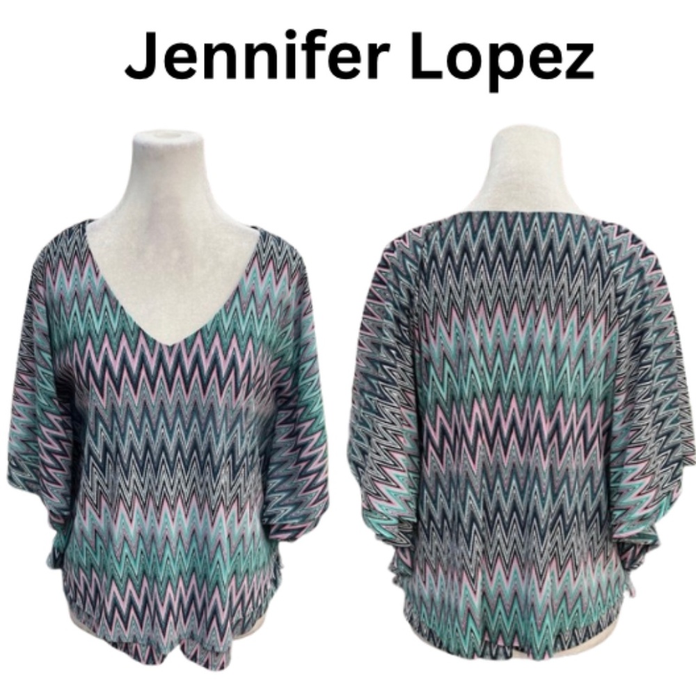 Jennifer Lopez Batwing Blouse โ Size M โ Excellent Condition